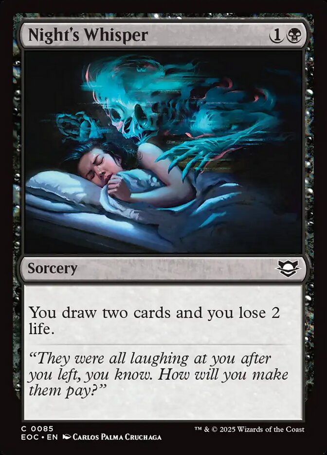 Night's Whisper, Edge Of Eternities Commander Card Art