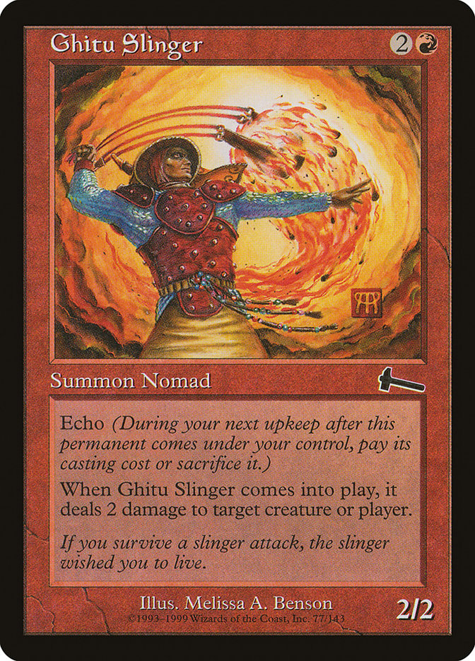 Ghitu Slinger, Urza's legacy Card Art