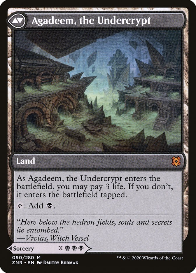 Agadeem's Awakening // Agadeem, the Undercrypt, Zendikar Rising Card Art