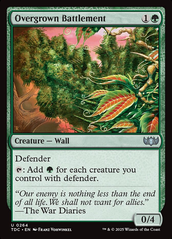 Overgrown Battlement, Tarkir: Dragonstorm Commander Card Art