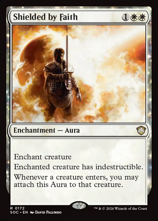 Shielded by Faith, Secrets Of Strixhaven Commander Card Art