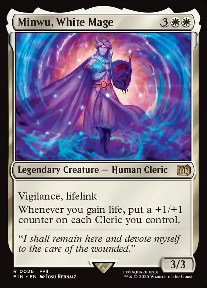 Minwu, White Mage, Final fantasy Card Art