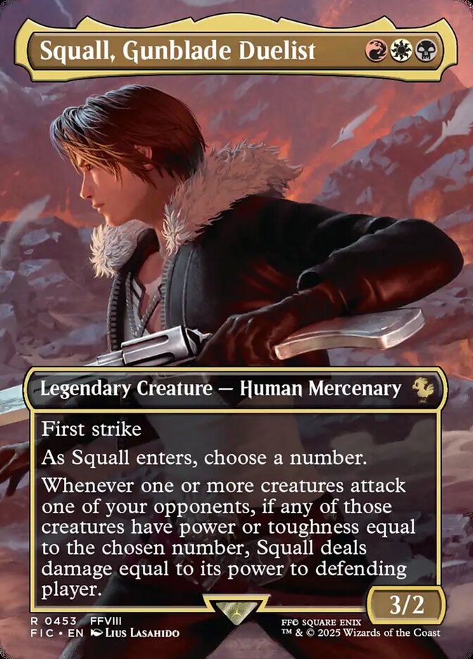 Squall, Gunblade Duelist, Final Fantasy Commander Card Art