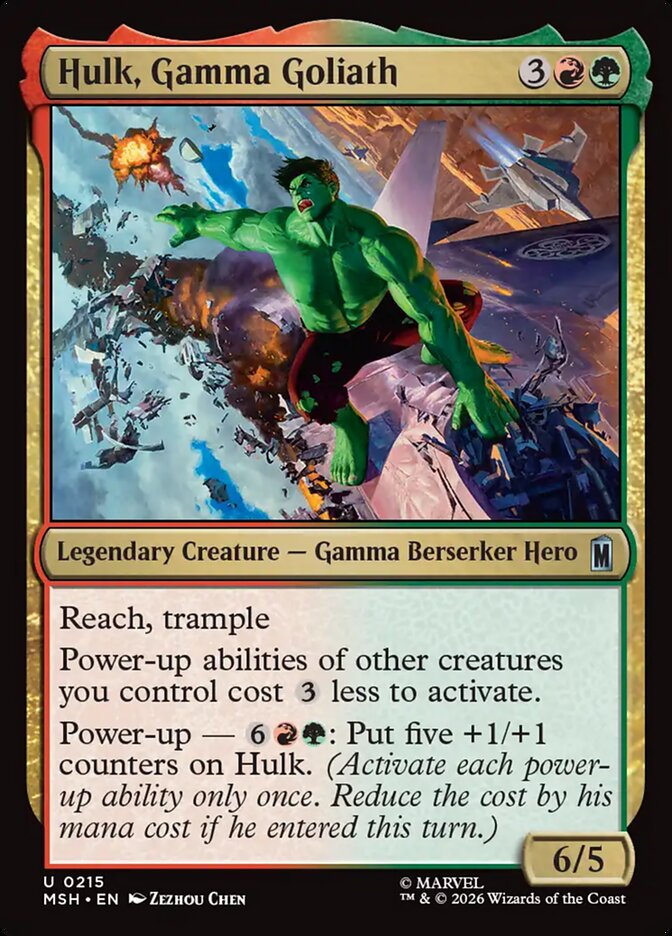 Hulk, Gamma Goliath, Marvel Super Heroes Card Art