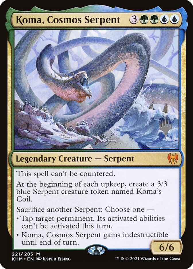Koma, Cosmos Serpent, Kaldheim Promos Card Art