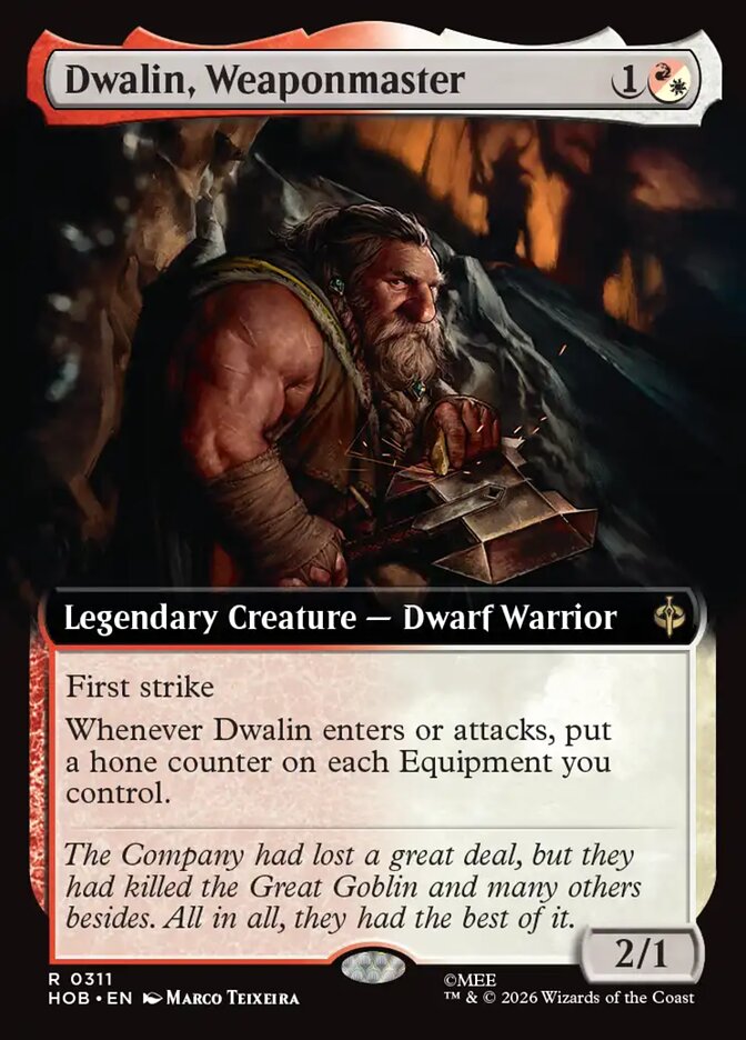 Dwalin, Weaponmaster, The Hobbit Card Art