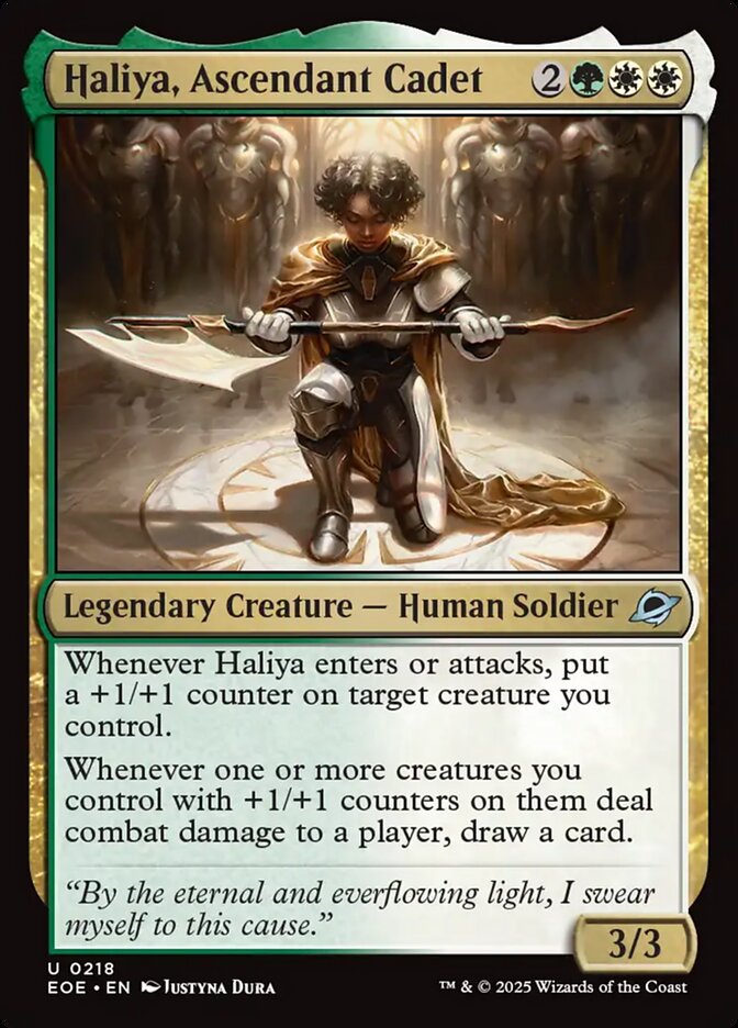 Haliya, Ascendant Cadet, Edge of eternities Card Art