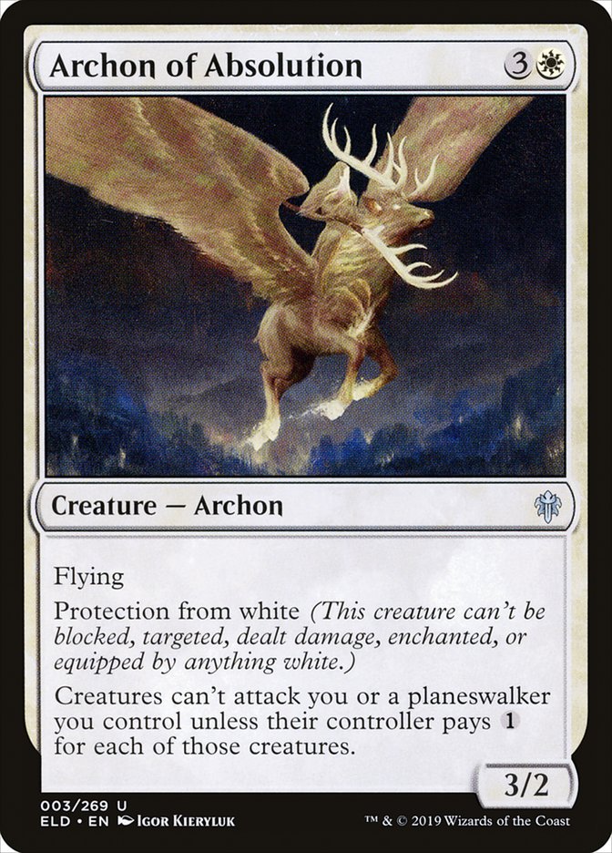 Archon of Absolution, Throne of eldraine Card Art