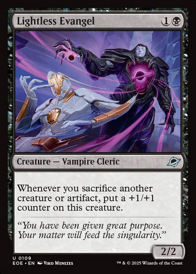 Lightless Evangel, Edge of eternities Card Art