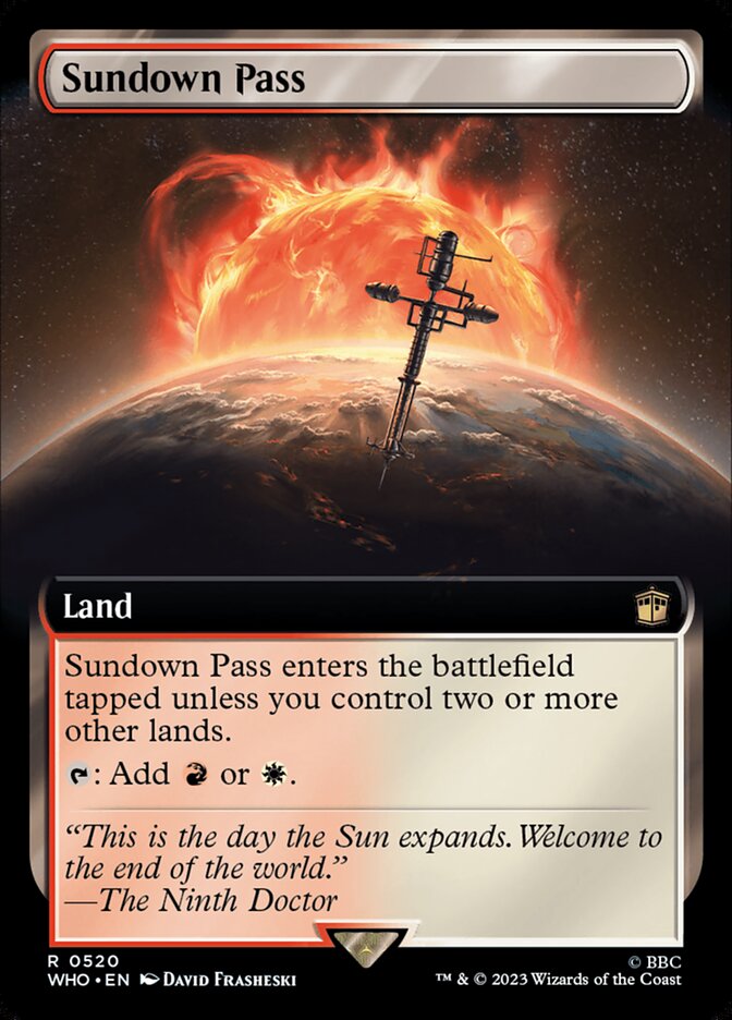 Sundown Pass, Doctor who Card Art