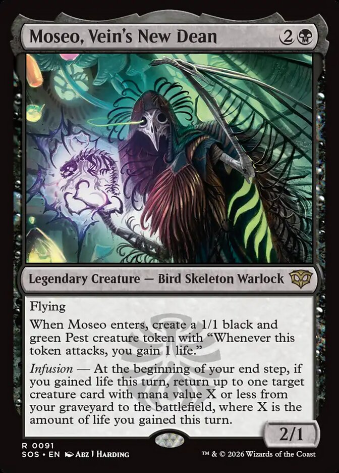 Moseo, Vein's New Dean, Secrets Of Strixhaven Card Art