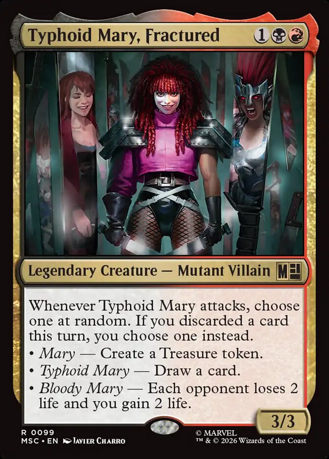 Typhoid Mary, Fractured, Marvel Super Heroes Commander Card Art