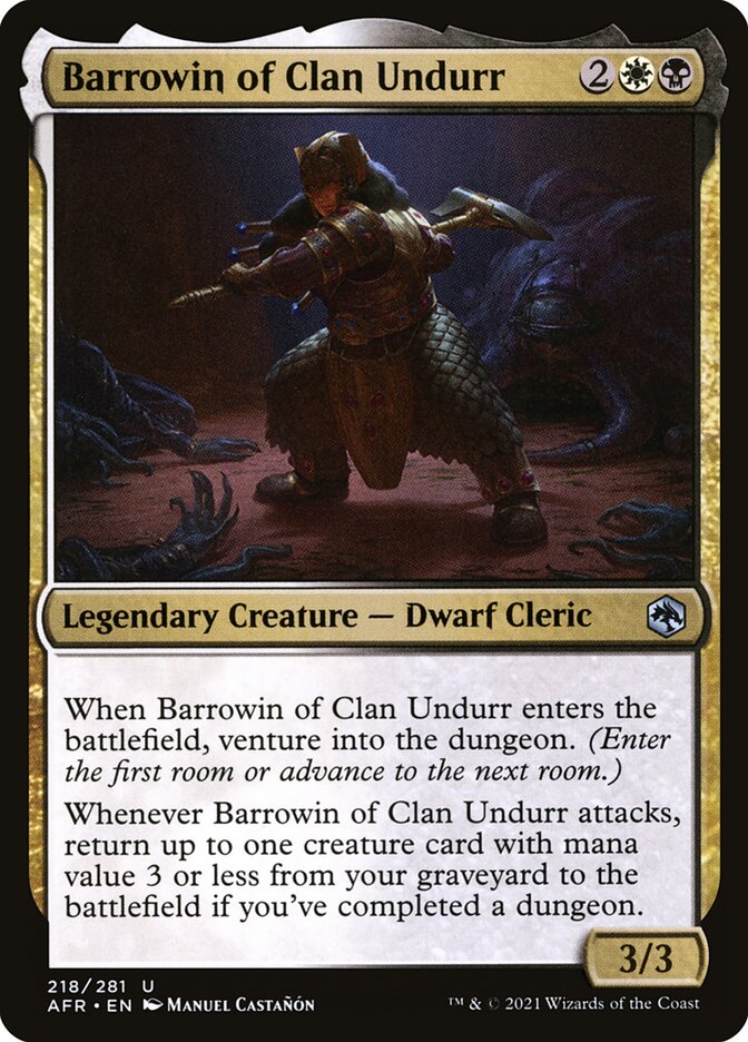 Barrowin of Clan Undurr, Adventures In The Forgotten Realms Card Art