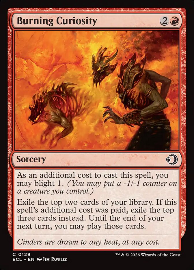Burning Curiosity, Lorwyn Eclipsed Card Art