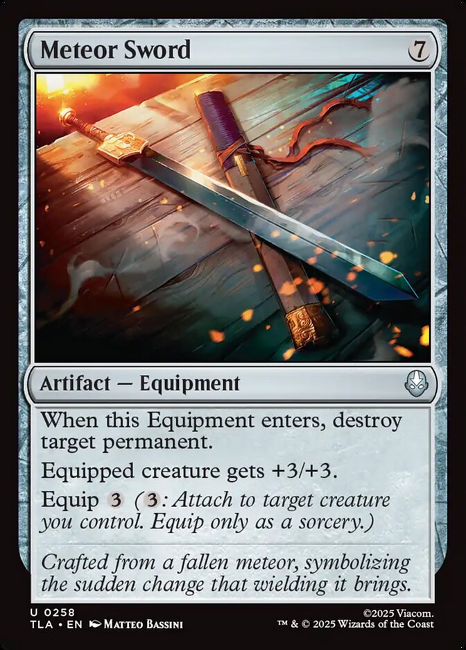 Meteor Sword, Avatar: The Last Airbender Card Art