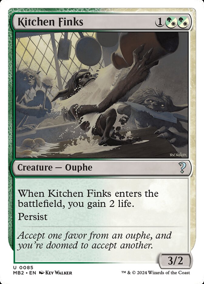 Kitchen Finks, Mystery Booster 2 Card Art