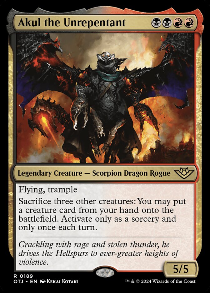 Akul the Unrepentant, Outlaws Of Thunder Junction Card Art