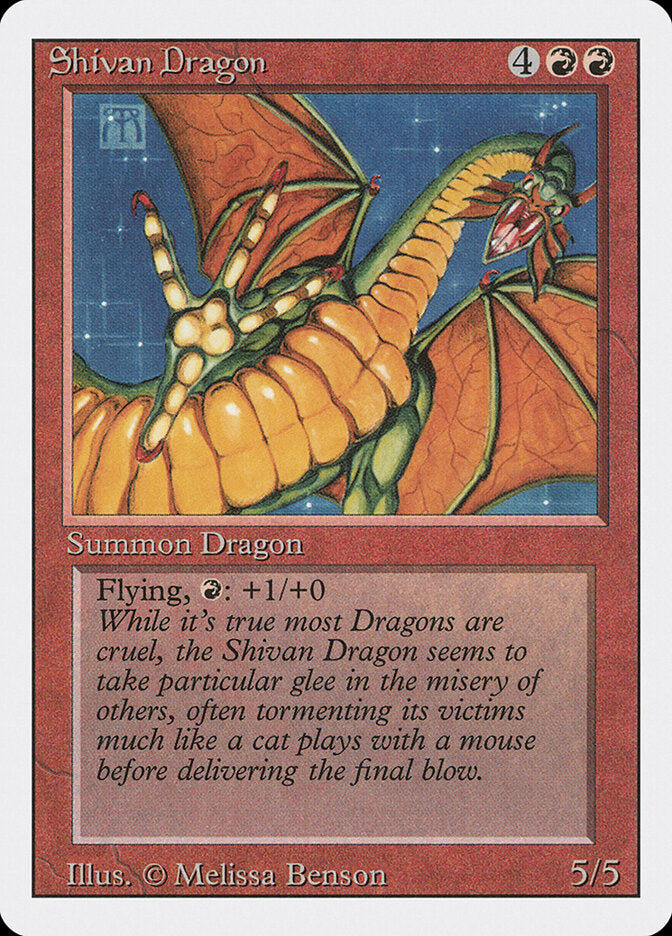 Shivan Dragon, Revised Edition Card Art