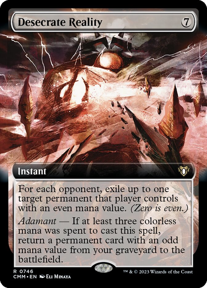 Desecrate Reality, Commander Masters Card Art