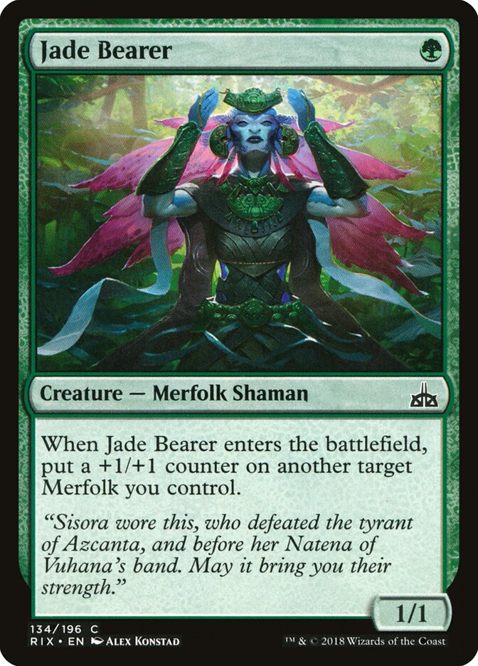 Jade Bearer, Rivals Of Ixalan Card Art