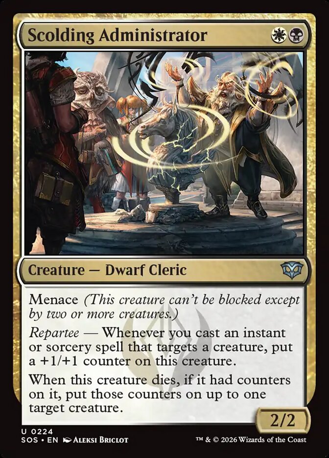 Scolding Administrator, Secrets Of Strixhaven Card Art