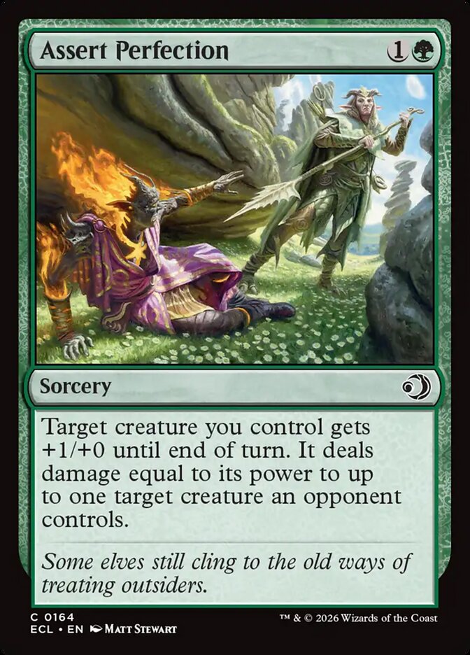 Assert Perfection, Lorwyn Eclipsed Card Art