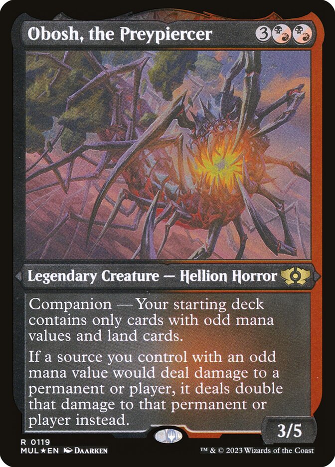 Obosh, the Preypiercer - Etched Foil