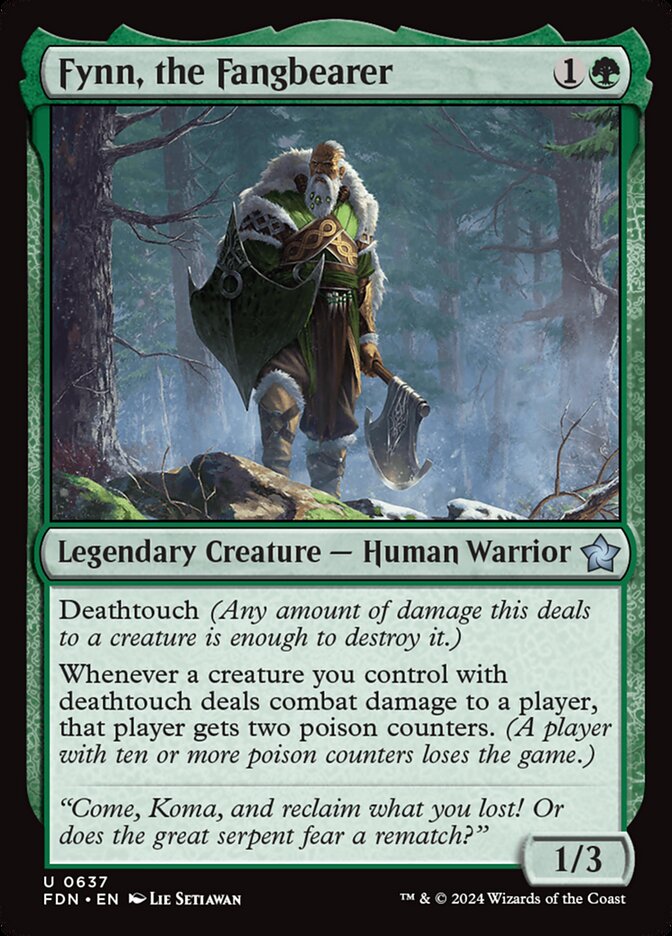 Fynn, the Fangbearer, Foundations Card Art