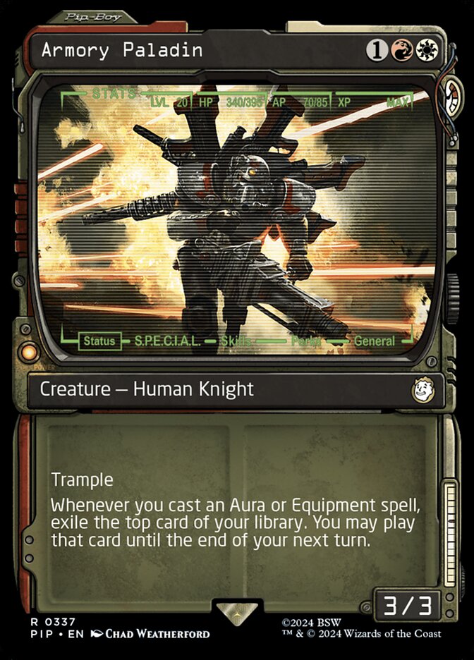 Armory Paladin, Fallout Card Art