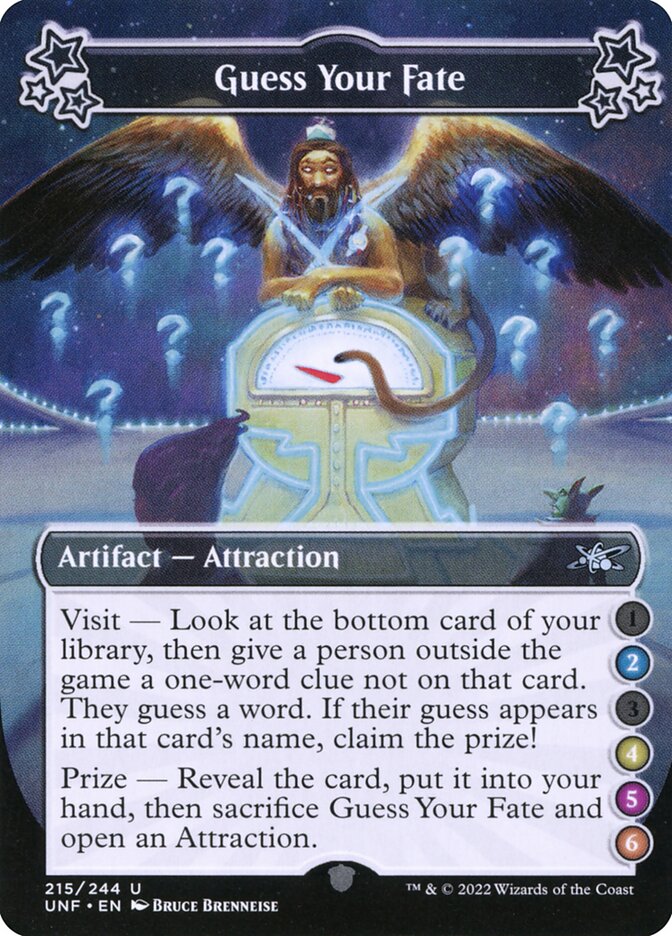 Guess Your Fate, Unfinity Card Art