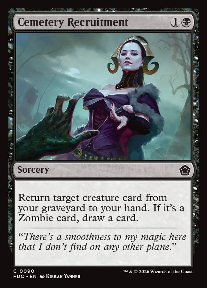 Cemetery Recruitment, Foundations Commander Card Art
