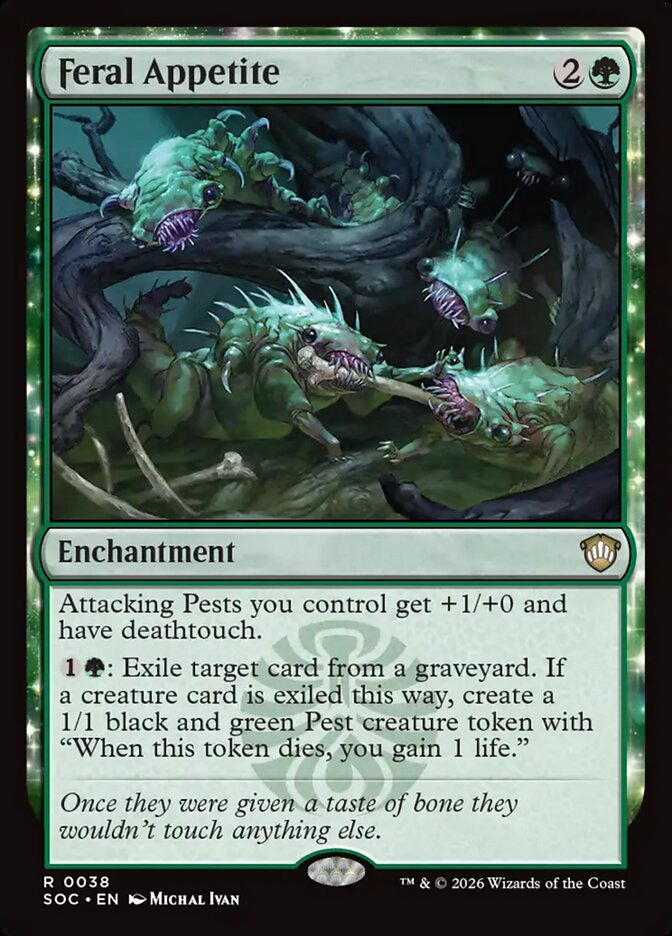 Feral Appetite, Secrets Of Strixhaven Commander Card Art