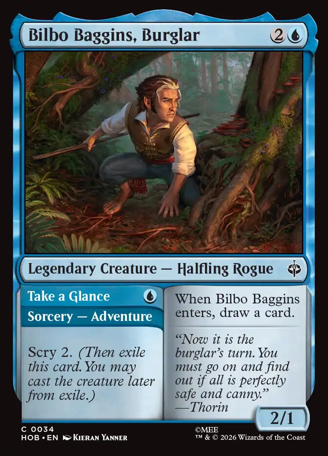 Bilbo Baggins, Burglar // Take a Glance, The Hobbit Card Art