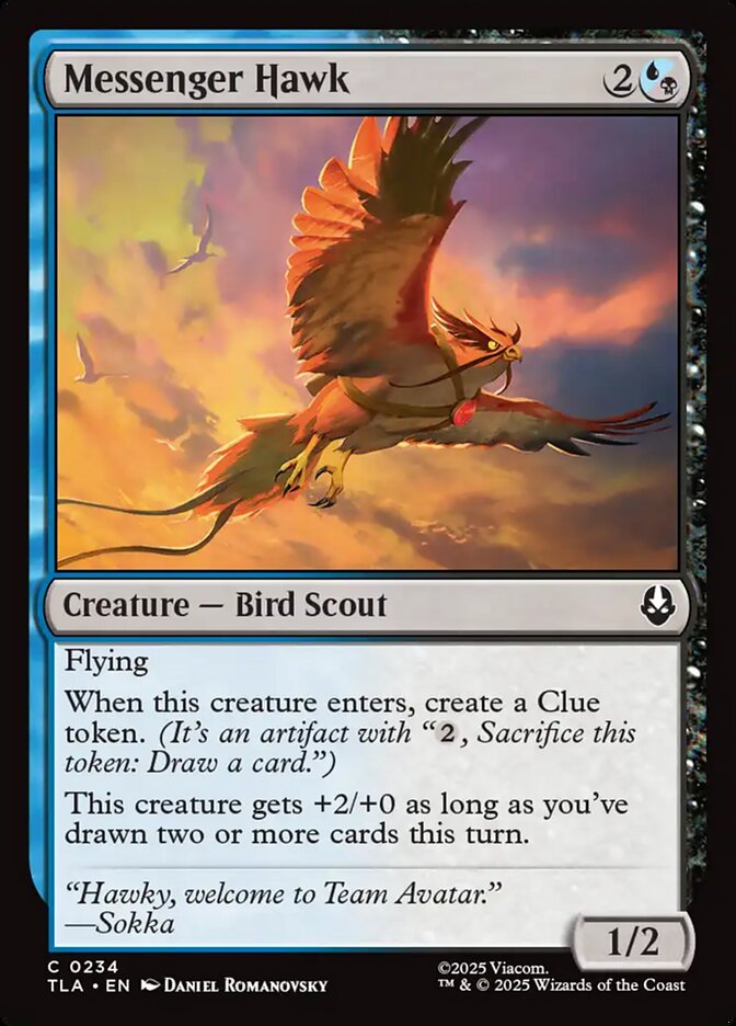 Messenger Hawk, Avatar: The Last Airbender Card Art