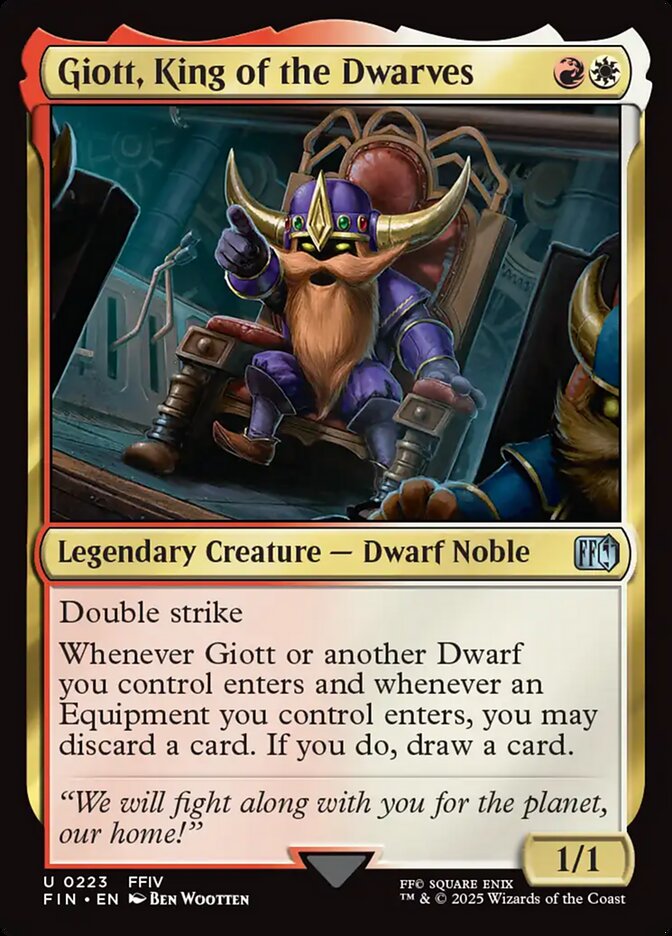 Giott, King of the Dwarves, Final fantasy Card Art