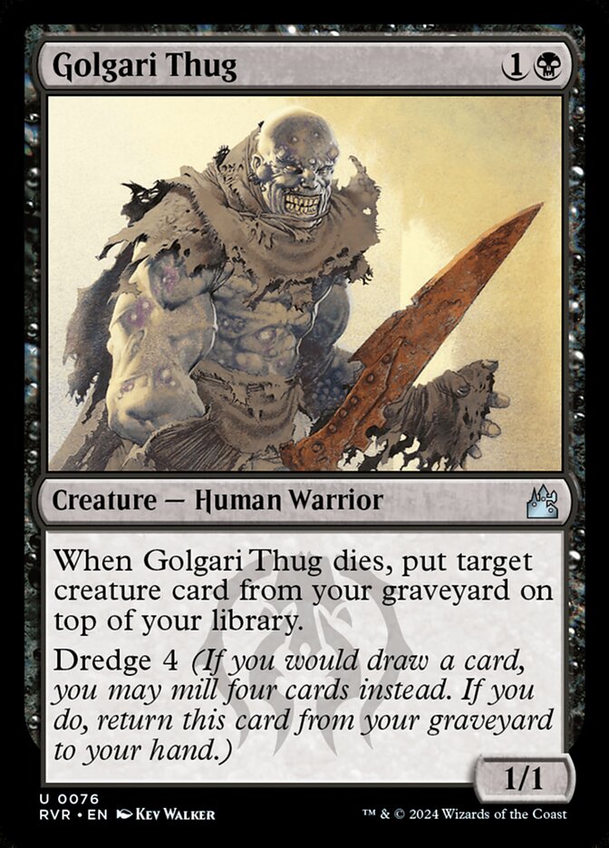 Golgari Thug, Ravnica remastered Card Art