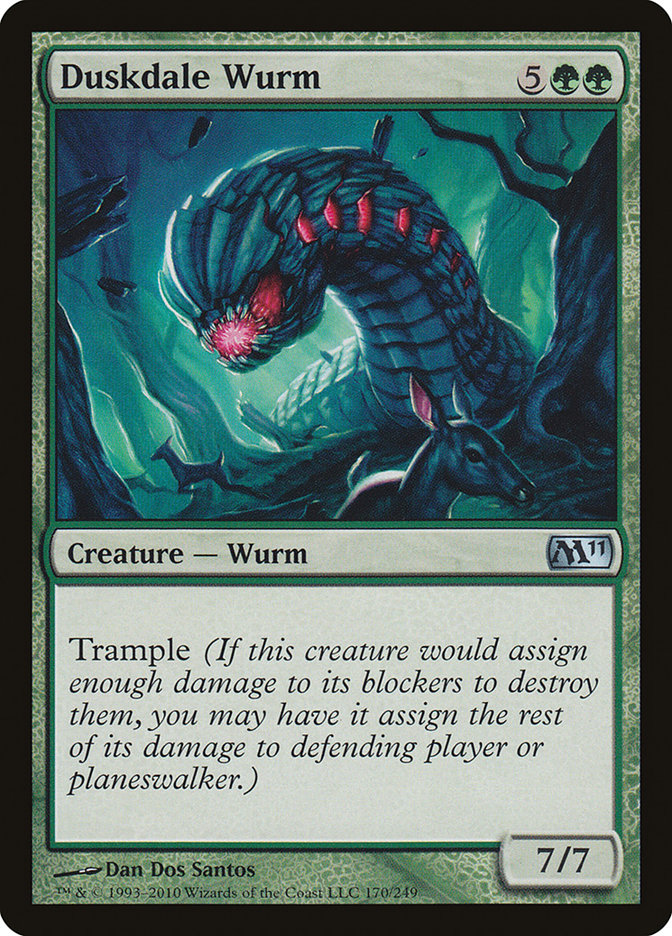Duskdale Wurm, Magic 2011 Card Art
