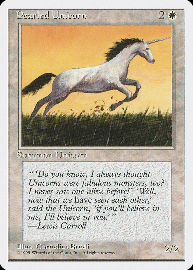 Pearled Unicorn, Fourth edition Card Art
