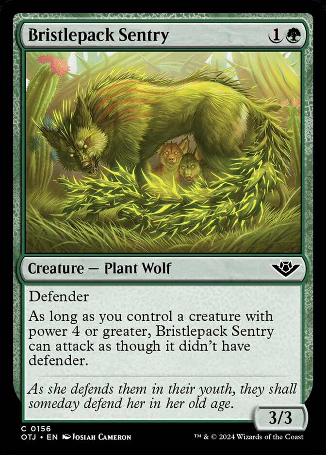 Bristlepack Sentry, Outlaws of thunder junction Card Art