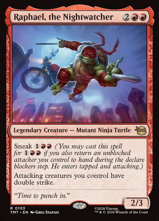 Raphael, the Nightwatcher, Teenage Mutant Ninja Turtles Card Art