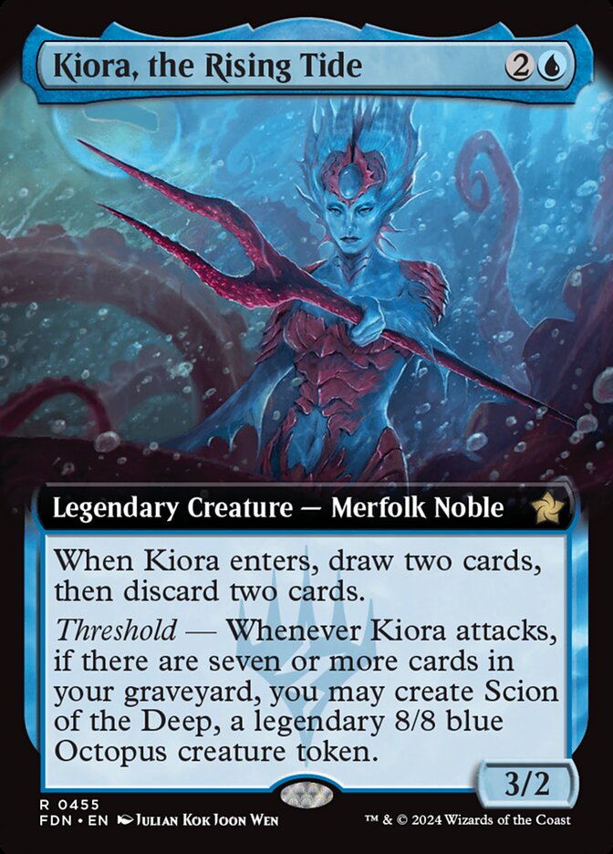 Kiora, the Rising Tide, Foundations Card Art