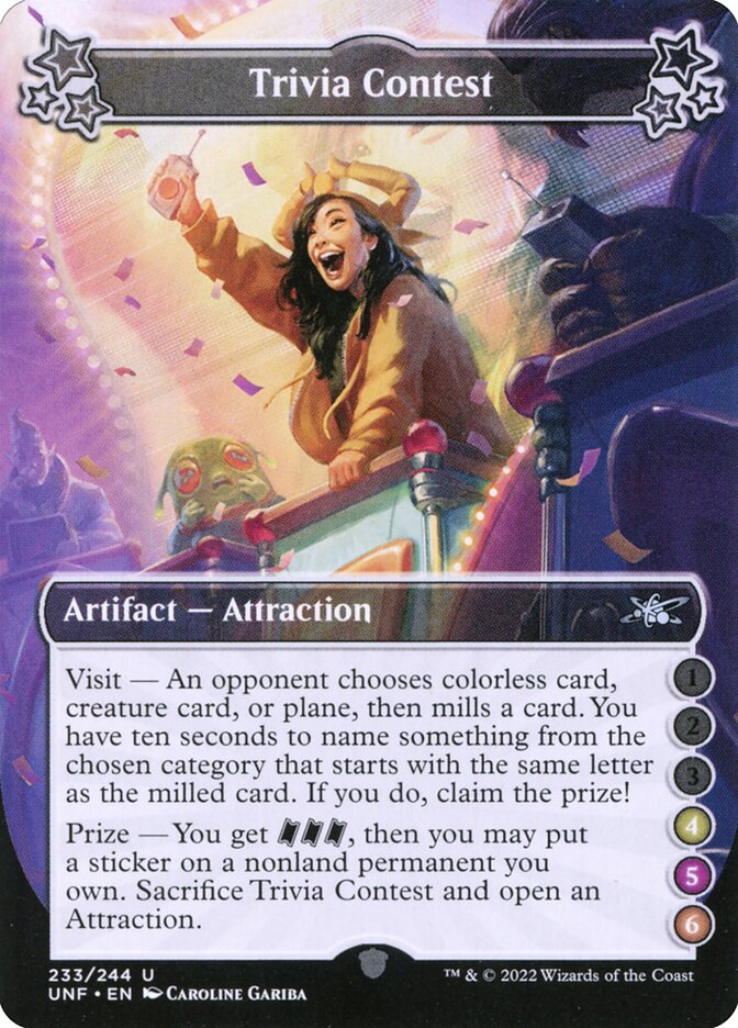 Trivia Contest, Unfinity Card Art
