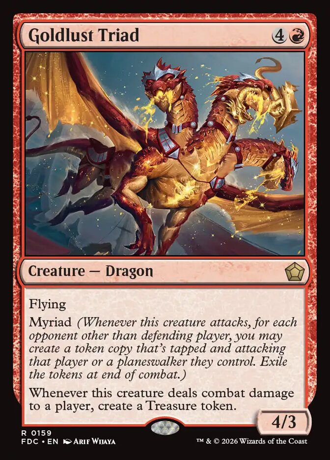 Goldlust Triad, Foundations Commander Card Art