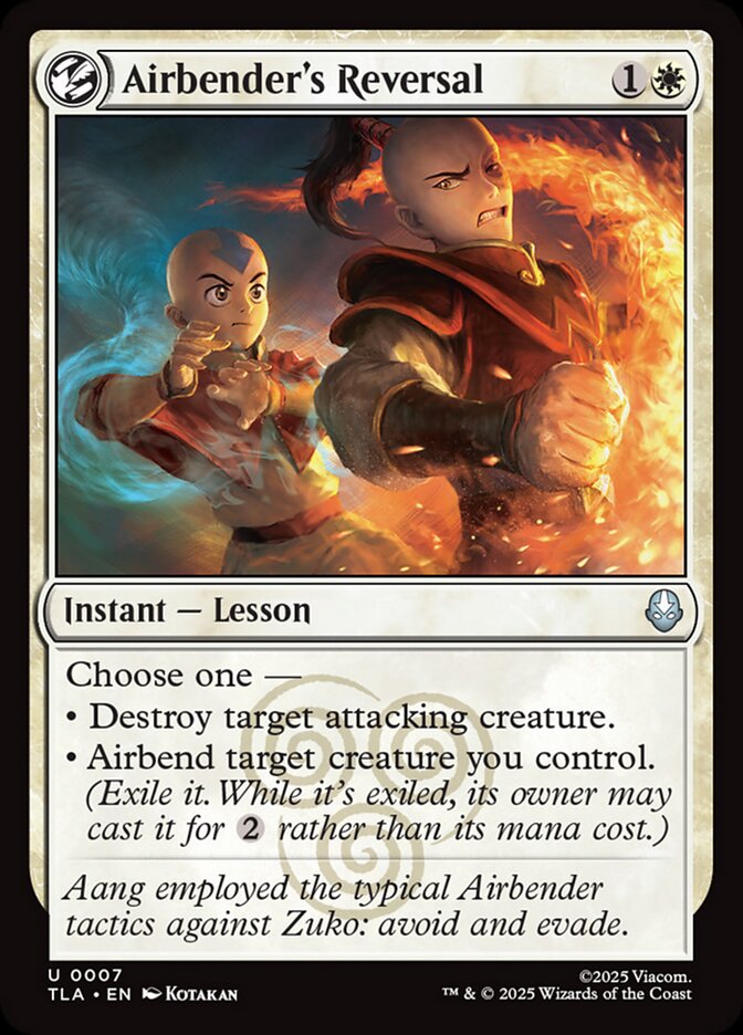 Airbender's Reversal, Avatar: The Last Airbender Card Art