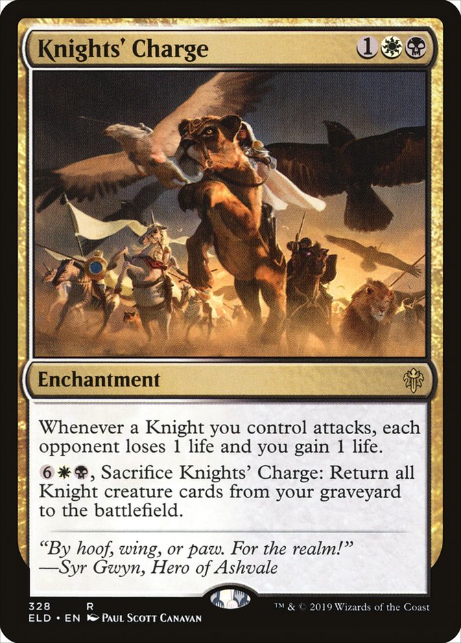Knights' Charge, Throne of eldraine Card Art