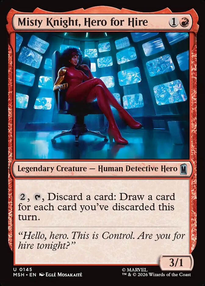 Misty Knight, Hero for Hire, Marvel Super Heroes Card Art