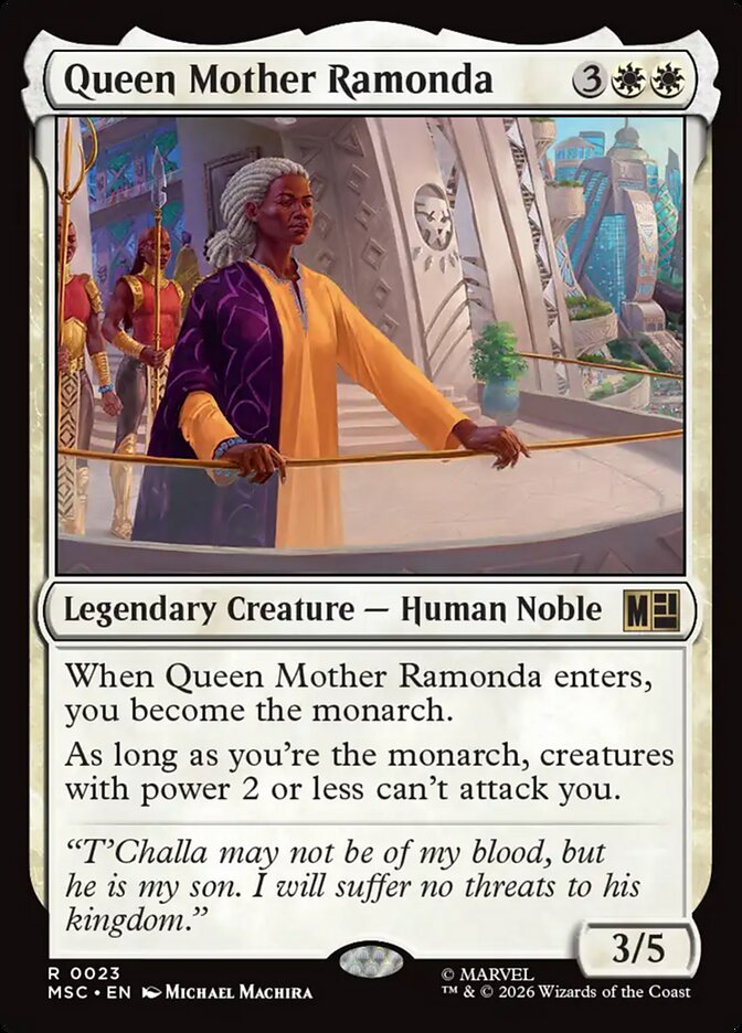 Queen Mother Ramonda, Marvel Super Heroes Commander Card Art