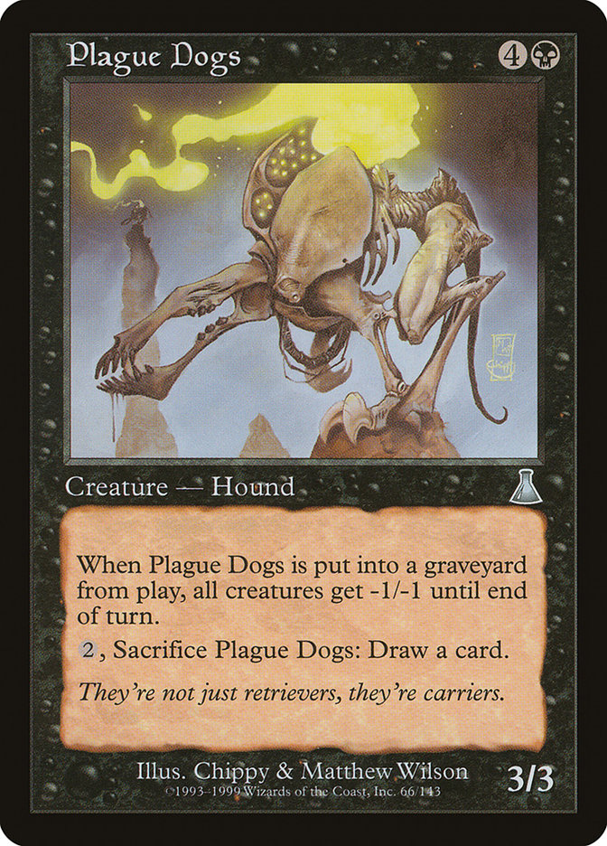 Plague Dogs, Urza's destiny Card Art