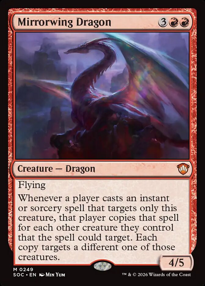 Mirrorwing Dragon, Secrets Of Strixhaven Commander Card Art