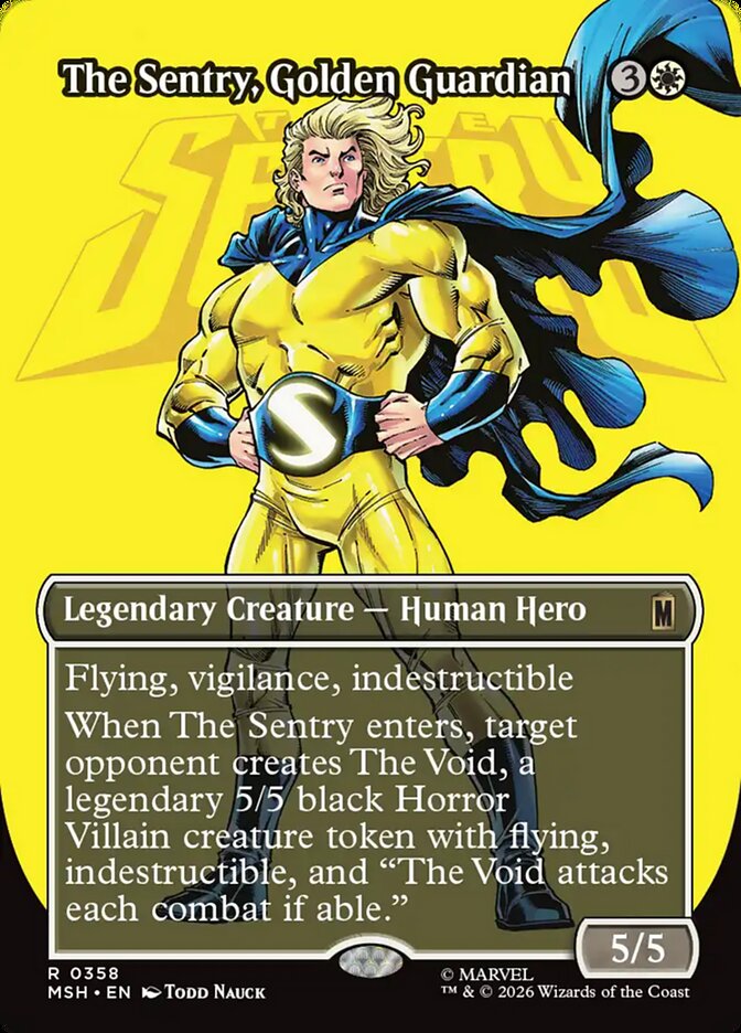 The Sentry, Golden Guardian, Marvel Super Heroes Card Art